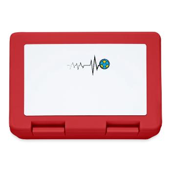 Football Heartbeat Football Soccer Sport - Lunchbox - red - Front