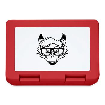 Fox Nerd Horn-rimmed Glasses Geek Smart Intelligent Cool - Lunchbox - red - Front