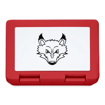 Renard, Mauvais œil, Dangereux, Renard roux, Animal sauvage - Boîte à goûter - rouge - Devant