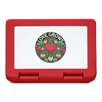 L’amour fait pousser la fraise - Boîte à goûter - rouge - Devant