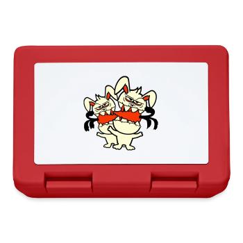 2 Bunnies Monster Friends Eat Carrots Carrots - Lunchbox - red - Front