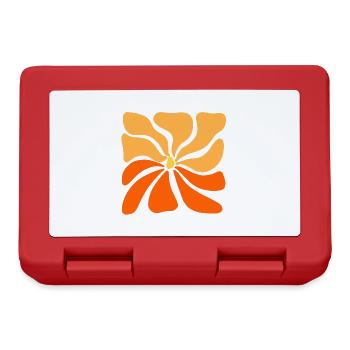Bright Abstract Flower - Modern Floral Design - Lunchbox - red - Front
