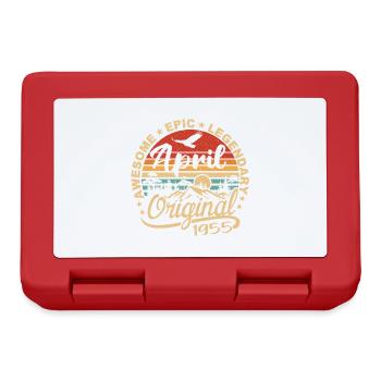 April 1955 Birthday Gift, Born in April 1955 - Lunchbox - red - Front
