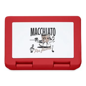 Macchiato por favore, paintballing coffee mug - Lunchbox - red - Front