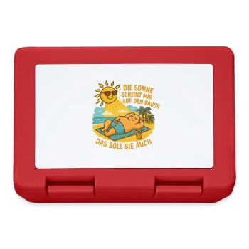 Le soleil brille sur mon ventre - Boîte à goûter - rouge - Devant