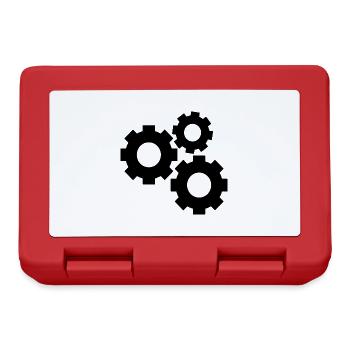 gear wheels - Lunchbox - red - Front