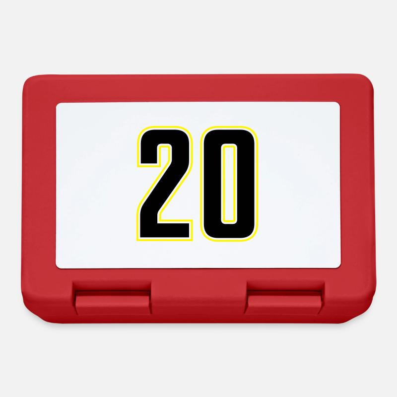 20 zahl - Brotdose - Rot