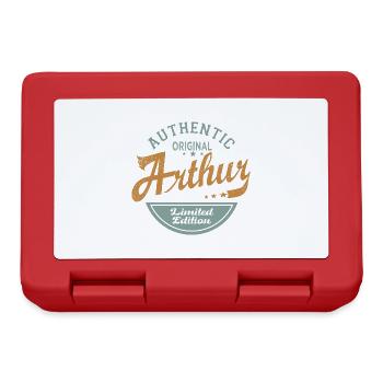 Arthur Vorname Geschenk Personalisiertes T-Shirt Arthur - Brotdose - Rot - Vorne