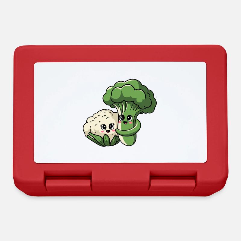Britta Brocoli et chou-fleur Bernd - Boîte à goûter - rouge
