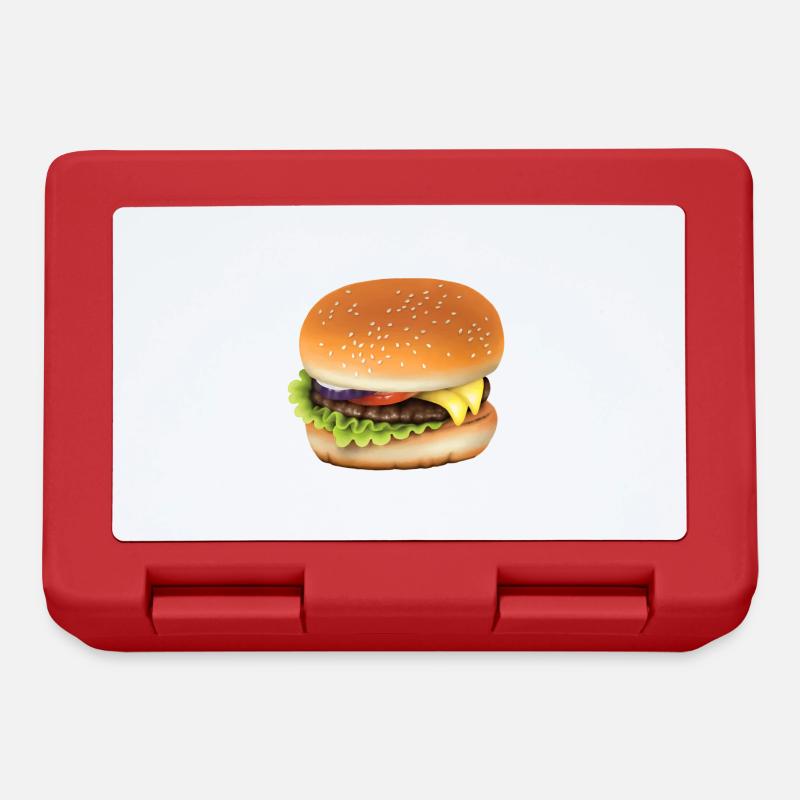 Hamburger - Boîte à goûter - rouge