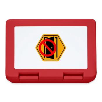 Please close doors | Please close the door - Lunchbox - red - Front