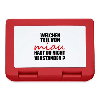 Welchen teil von miau hast du nicht verstanden - Brotdose - Rot - Vorne