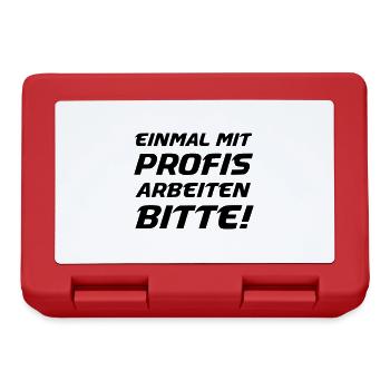 Einmal mit Profis arbeiten Bitte! - Brotdose - Rot - Vorne