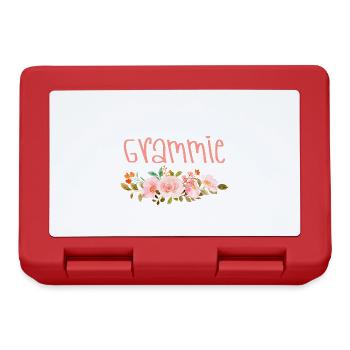 Happiness Is Being Grammie Floral Flower Grandma - Lunchbox - red - Front