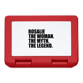 Woman Mythos Legende Name Rosalie - Brotdose - Rot - Vorne