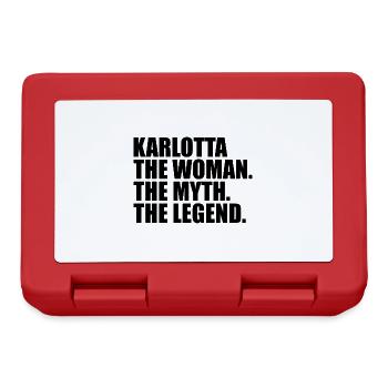 Femme Mythos Légende Nom Karlotta - Boîte à goûter - rouge - Devant