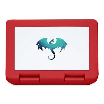 drache ,blau,malerei,graffiti, bunt,illustration - Brotdose - Rot - Vorne