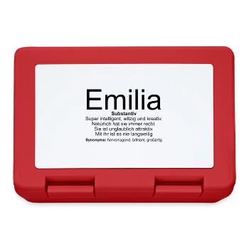 Name Definition Emilia - Brotdose - Rot - Vorne