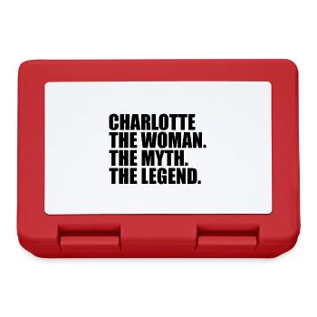 Woman Myth Legend Name Charlotte - Lunchbox - red - Front