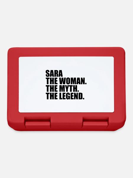 Woman Myth Legend Name Sara - Lunchbox - red