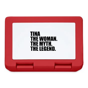 Woman Mythos Legende Name Tina - Brotdose - Rot - Vorne