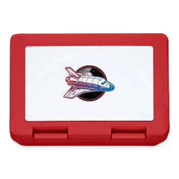 spaceship space shuttle - Lunchbox - red - Front