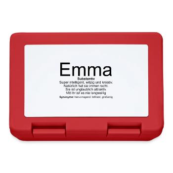 Name Definition Emma - Brotdose - Rot - Vorne