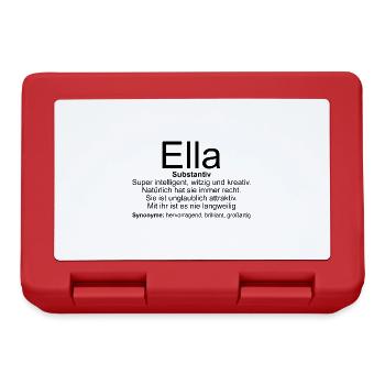 Name Definition Ella - Brotdose - Rot - Vorne