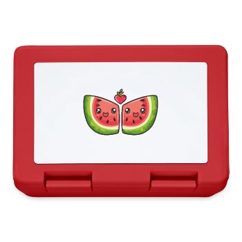 Watermelon Couple Love Heart Funny - Lunchbox - red - Front