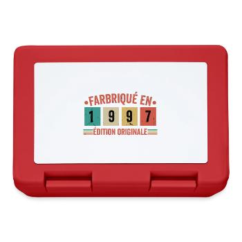 Fabriqué En 1997 édition Originale Cadeau d'anniv - Boîte à goûter - rouge - Devant