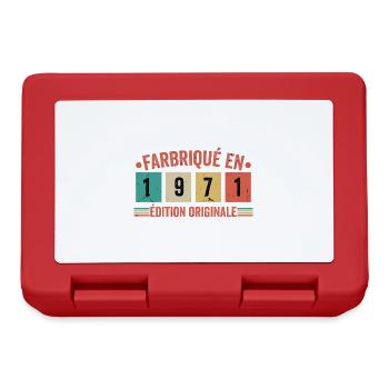 Fabriqué En 1971 édition Originale Cadeau d'anniv - Boîte à goûter - rouge - Devant