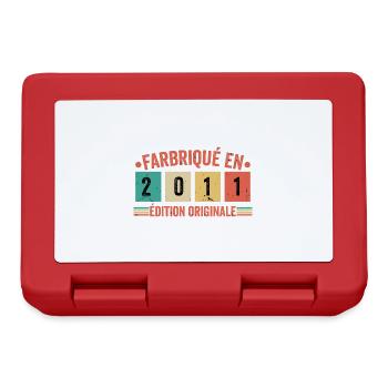 Fabriqué En 2011 édition Originale Cadeau d'anniv - Boîte à goûter - rouge - Devant