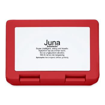 Name Definition Juna - Brotdose - Rot - Vorne