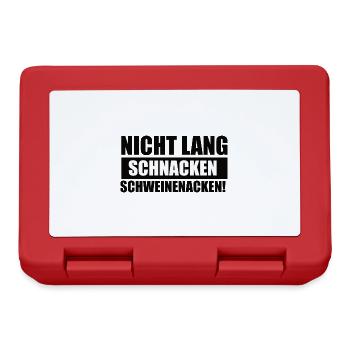 Nicht Lang Schnacken Schweinenacken - Brotdose - Rot - Vorne