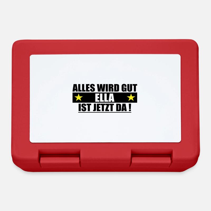 Ella surname First name Birthday - Lunchbox - red
