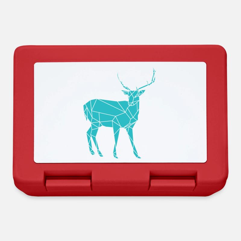 Blue Reindeer - Lunchbox - red