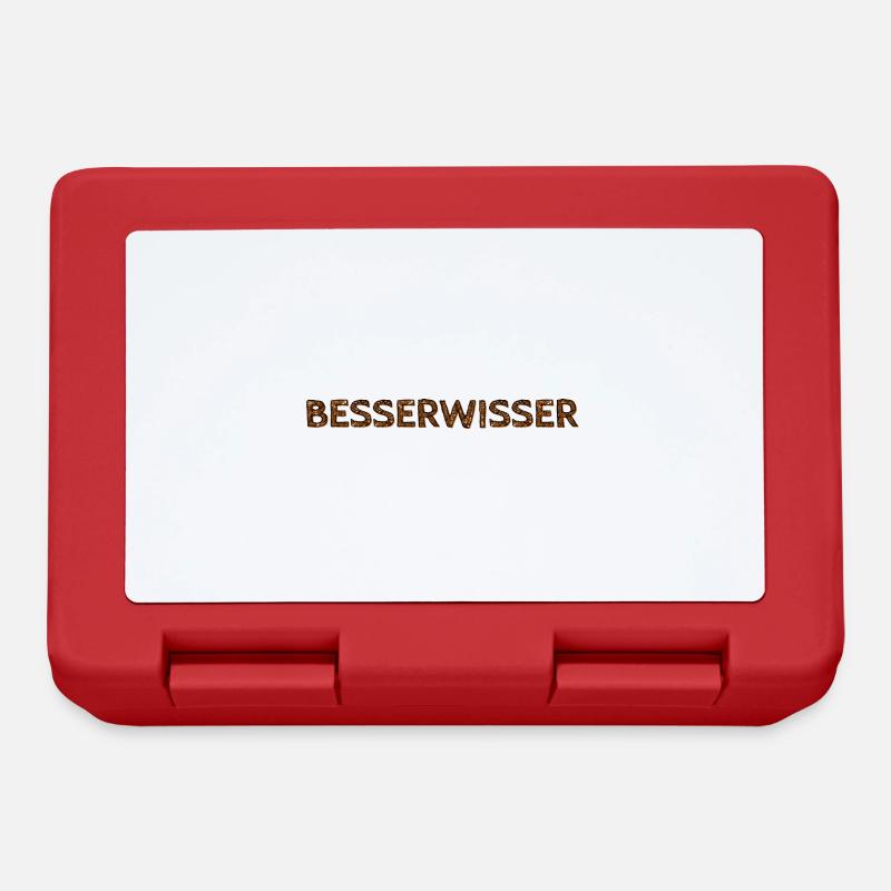 besserwisser Klugscheisser IQ - Brotdose - Rot