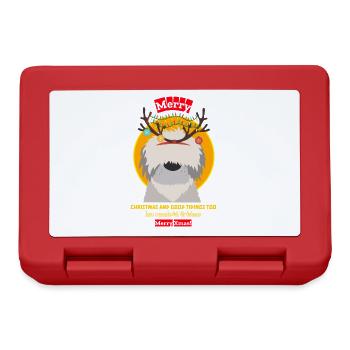 Merry christmas happy holidays gift deer - Brotdose - Rot - Vorne