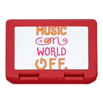 Musique Amour de la musique J’adore Songs Hits Proverbe - Boîte à goûter - rouge - Devant