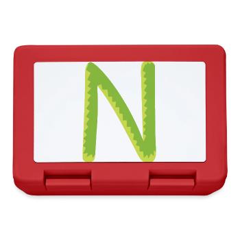 Buchstabe N - Brotdose - Rot - Vorne