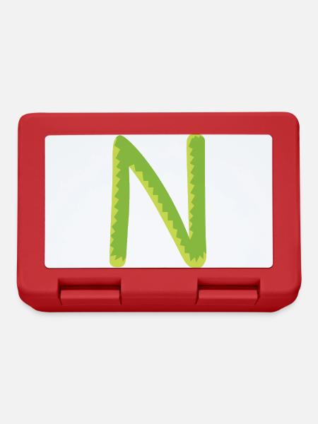 Buchstabe N - Brotdose - Rot