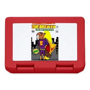 The Breaver Funny Beaver Animal Superhero Comics - Lunchbox - red - Front