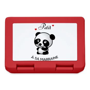 Petit panda à sa marraine - Boîte à goûter - rouge - Devant