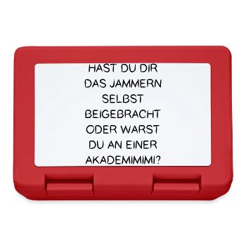 Jammern Selbst Beigebracht Oder Warst Akademimimi - Brotdose - Rot - Vorne