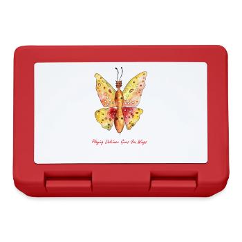 Mountain Dulcimer Schmetterling - Brotdose - Rot - Vorne
