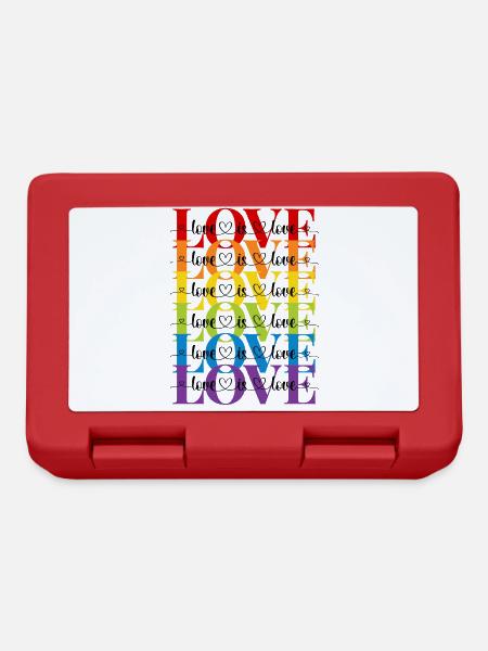 love is love - Lunchbox - red