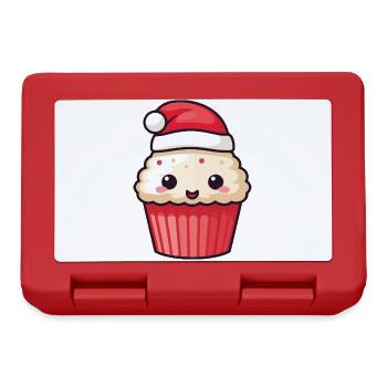 Cupcake Kuchen Backen Weihnachten - Brotdose - Rot - Vorne