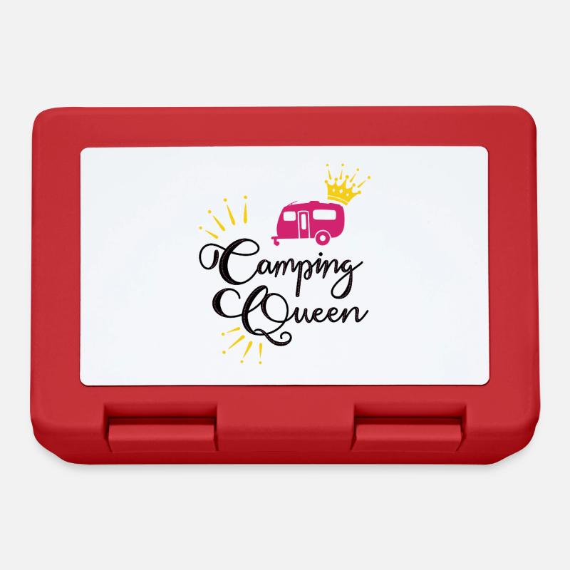 Camping Queen Caravane - Boîte à goûter - rouge