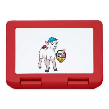 Sheep Sheep Lamb Easter Easter Eggs - Lunchbox - red - Front