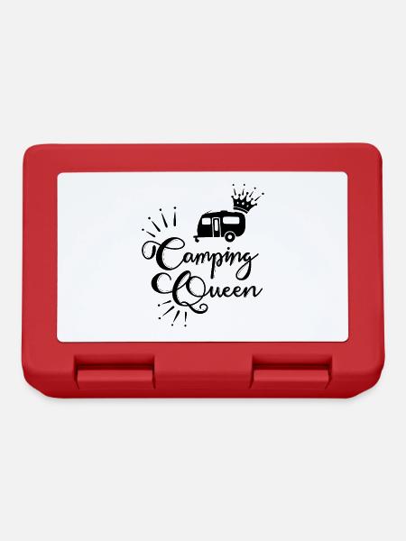Camping Queen Wohnwagen - Brotdose - Rot